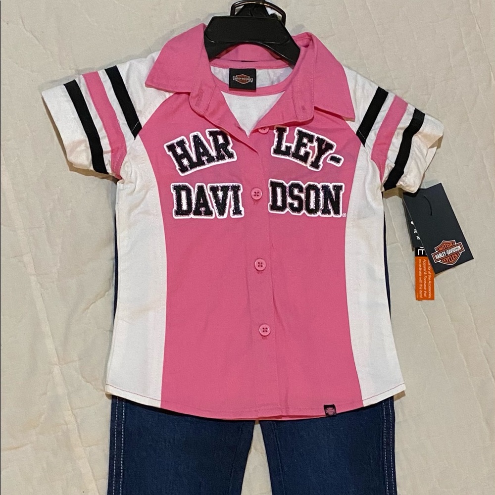 NWT Harley Davison toddler girls 3-piece set, 2T
